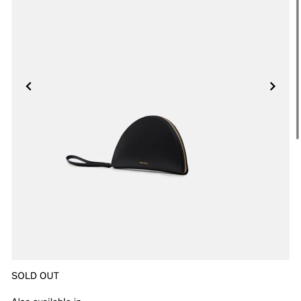 Mansur Gavriel Black Half-Moon Leather Clutch